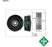 INA 544 0069 10 Crankshaft pulley