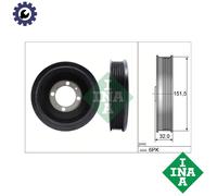 Crankshaft Pulley with vibration damper 544 0123 10 INA for OPEL CHEVROLET