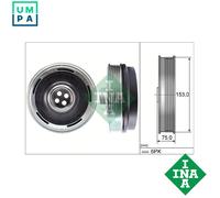 Crankshaft Pulley (TVD) fits MINI COUNTRYMAN COOPER F60 2.0D 2016 on INA Quality