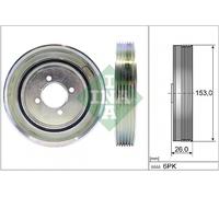 BELT PULLEY CRANKSHAFT FITS: PEUGEOT 206 HATCHBACK 1.9 D.PEUGEOT 306 HATCHBAC
