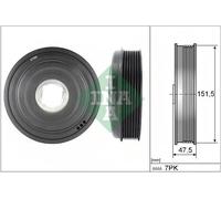 BELT PULLEY CRANKSHAFT FITS: VAUXHALL MOVANO MK II CHASSIS/CAB 2.3 CDTI FWD /