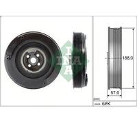 Belt Pulley, crankshaft INA 544 0002 10 for VOLVO S70 (874) 2.5 1997-2000