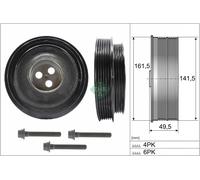 Belt Pulley, crankshaft INA 544 0166 20 for PEUGEOT BOXER Van 2.2 2006-2016