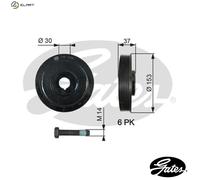GATES TVD1006A Crankshaft pulley