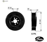 Crankshaft Pulley TVD1009 GATES for VW AUDI SEAT SKODA