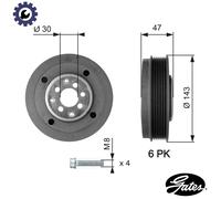 GATES TVD1014A Crankshaft pulley
