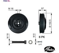 BELT PULLEY CRANKSHAFT TVD1033A FOR VW CARAVELLE/EUROVAN/IV/Bus/TRANSPORTER/Mk