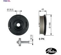 BELT PULLEY CRANKSHAFT TVD1041A FOR RENAULT MASTER/II/Van/Platform/Chassis 2.2L