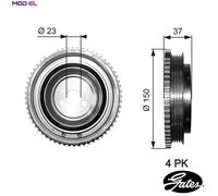 GATES TVD1053 Crankshaft pulley