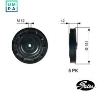 GATES TVD1116 Crankshaft pulley