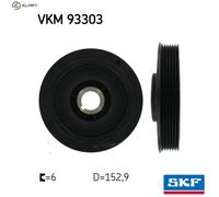 Belt Drive Crankshaft Belt Pulley SKF VKM 93303 Fits Citroen Fiat Peugeot 206