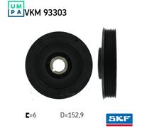 Belt Drive Crankshaft Belt Pulley SKF VKM 93303 Fits Citroen Fiat Peugeot 206