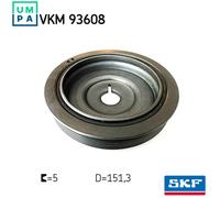 Belt Drive Crankshaft Belt Pulley SKF VKM 93608 Fits Dacia Infiniti Ø 151.3mm