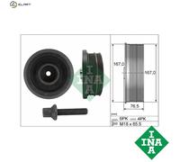 INA 544 0082 20 Belt Pulley Set, crankshaft
