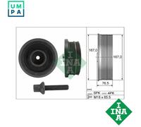 INA 544 0082 20 Belt Pulley Set, crankshaft