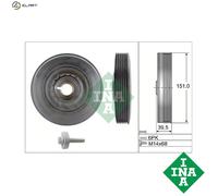 Crankshaft Pulley (TVD) fits DACIA DUSTER 1.6 1.5D 2010 on INA 123030453R New