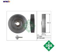 Crankshaft Pulley (TVD) fits DACIA DUSTER 1.6 1.5D 2010 on INA 123030453R New