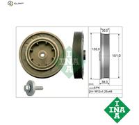 INA 544 0101 20 Belt Pulley Set, crankshaft