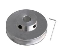 Belt Pulley,V Groove Wheel, 10~50mm Fixed Bore 150mm Outer Diameter Aluminum Alloy for Drilling Machine 6mm PU Round(28mm)