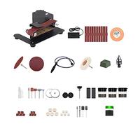Belt Sander, 250W Mini Belt Sander Electric Bench Grinder Sanding Machine 7 Speed Adjustable Control Small Grinder Sharpener Polisher Machine(Set1)