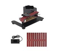 Belt Sander, 250W Mini Belt Sander Electric Bench Grinder Sanding Machine 7 Speed Adjustable Control Small Grinder Sharpener Polisher Machine(Set2)