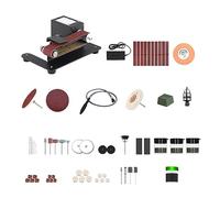 Belt Sander, 250W Mini Belt Sander Electric Bench Grinder Sanding Machine 7 Speed Adjustable Control Small Grinder Sharpener Polisher Machine(Type 2)