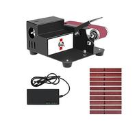 Belt Sander, 250W Mini Electric Abrasive Belt Sanding Machine 7 Gears Speed Adjustable DIY Woodworking Polishing Grinding Sander Grinder(Set 1)