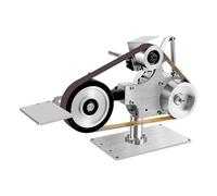 Belt Sander, 550W Electric Bench Sander with 1 x 30 inch Abrasive Belt, Stepless Speed Adjustable, Includes 60/800 Grit Sanding Belts, 6000rpm Polishing Grinding Machine