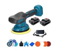 Belt Sander, Electric Car Polisher High Efficient Cordless Auto Waxing Polishing Machine Multifunctional Eccentric Sander(2PCS 2000mAh Battery)