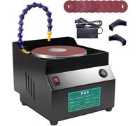 Belt Sander, Wet Bench Sander,Electric Knife Sharpener Tool, 7 Speed Adjustable Mini Power Sanding Machine Bench Grinder, with 10 Pcs Sandpaper, Wet and Dry Grinder Use, for Metal Working
