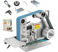 Belt Sander with Adjustable Speed, Vertical Horizontal Belt Sanders Bench Grinder, Fixed Angle Polishing Machine for Woodworking Metal Working