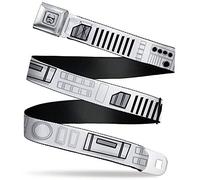 Belt Seatbelt Buckle Star Wars Stormtroopers Utility Belt2 Bounding White Grays 24 to 38 Inches, White, REGULAR - 1.5" WIDE - 24-38" LONG