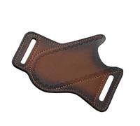 Belt Sheath with a Hand-Finished Fold-Over Build | Brown Hand-Finished Leather Body, Fold-Over Sheath Form, Two Belt Slots, Waist Carry for a Folding Pocket Tool