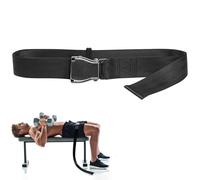 Belt Squat Collar for Nordic Hamstring Curl on Bench, 5.6Ft Long Buckle Strap for Seat Workouts Leg Extension Machines Achieve Stability Comfort Home Exercise Fitness Assisted Muscles Women Men Black