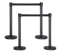 Belt Stanchion Queue Rope Barrier Posts Stands Crowd Control,2 Pairs