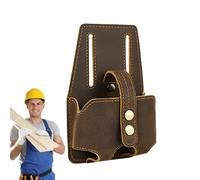 Belt Tape Holder - Measuring Tape Holder, Tape Measure Pouch | Tape Holder Accessory Belt with Excellent Leather Material, Tape Measure Holder Holster Pouch for Carpenters Electricians, 133x90x40mm