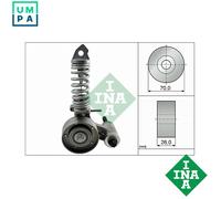 Aux Belt Tensioner fits VAUXHALL CORSAVAN C, E 1.2 2000 on Drive V-Ribbed INA
