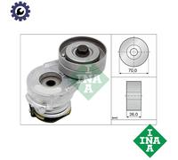 INA Aux Belt Tensioner 534008230 V-Ribbed Drive fits VAUXHALL MERIVA A 1.7D 03 to 10