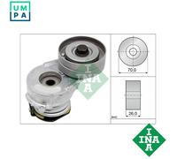 Aux Belt Tensioner fits VAUXHALL MERIVA A 1.7D 03 to 10 Y17DT Drive V-Ribbed INA