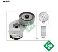 INA Aux Belt Tensioner 534008230 V-Ribbed Drive fits VAUXHALL MERIVA A 1.7D 03 to 10