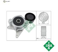 INA Aux Belt Tensioner 534 0174 10 - V-ribbed belt - Fits Toyota Avensis 2.0D 06-18 1AD-FTV