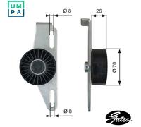 Gates Belt Tensioner T39393 - V-ribbed Belt for Renault Lodgy/Logan/II/Stepway/Express