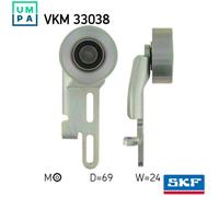 SKF Tensioner Pulley VKM 33038 - V-ribbed Belt, for Peugeot 106 1.5L (96-04) & Citroen Saxo (96-04)