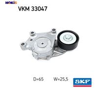 SKF Tensioner Pulley VKM 33047 V-ribbed Belt Ø65mm Fits Citroen Berlingo, C4