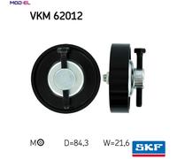 SKF VKM 62012 V-Ribbed Belt Belt Tensioner Right Fits Nissan Micra 3 C+C 3