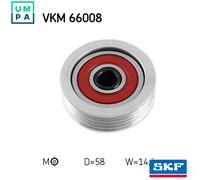 SKF Belt Tensioner For V-Ribbed Belt VKM 66008 Height 78 mm Length 76 mm Width 49 mm - OE Quality