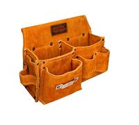Belt Tool Pouch Multi-Tool Pocket Belt, Tool Storage Bag Cowhide Tool Organizer Portable Storage Electric Drill Bag Screwdriver Hardware Tool Bag Home Outdoor Waist Bag