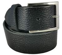BELT UP Mens 100% Real Leather 1.5 Inch (35mm) Grain Casual Smart Jeans Belt (Black, Small 28" - 33")