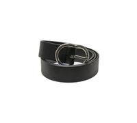 Urban Classics Small Ring Buckle Belt, Black/Silver, L