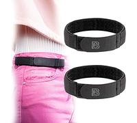 BeltBro For Women No Buckle Elastic Belt - Fits 1 Inch Belt Loops, Easy To Use - black - Large